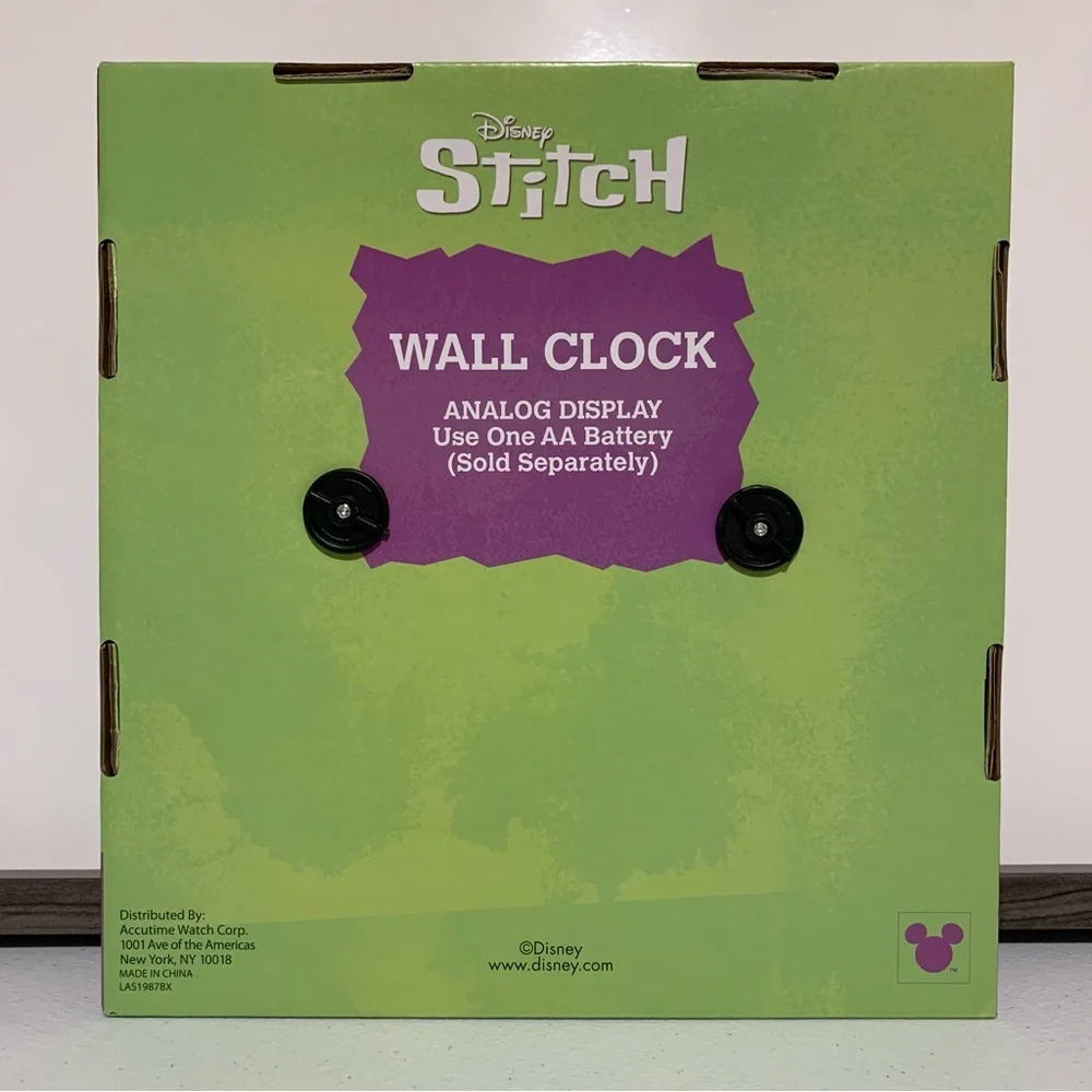 Disney Stitch Analog Wall Clock-NIB